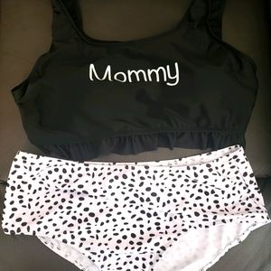Mommy plus size bathing suit.